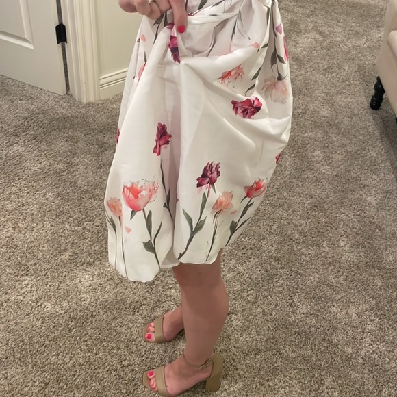 Ted Baker London Callila Sketchbook Full Skirted Floral Dress Ted Size-2 (US 6) - Picture 4 of 9